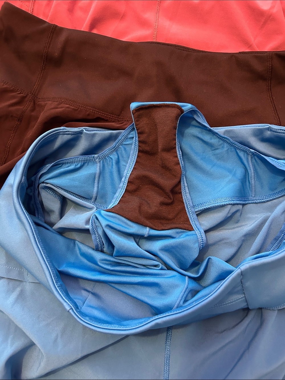 Brooks Women's Athletic Shorts - Blue, Black, Mauve - Picture 4 of 5